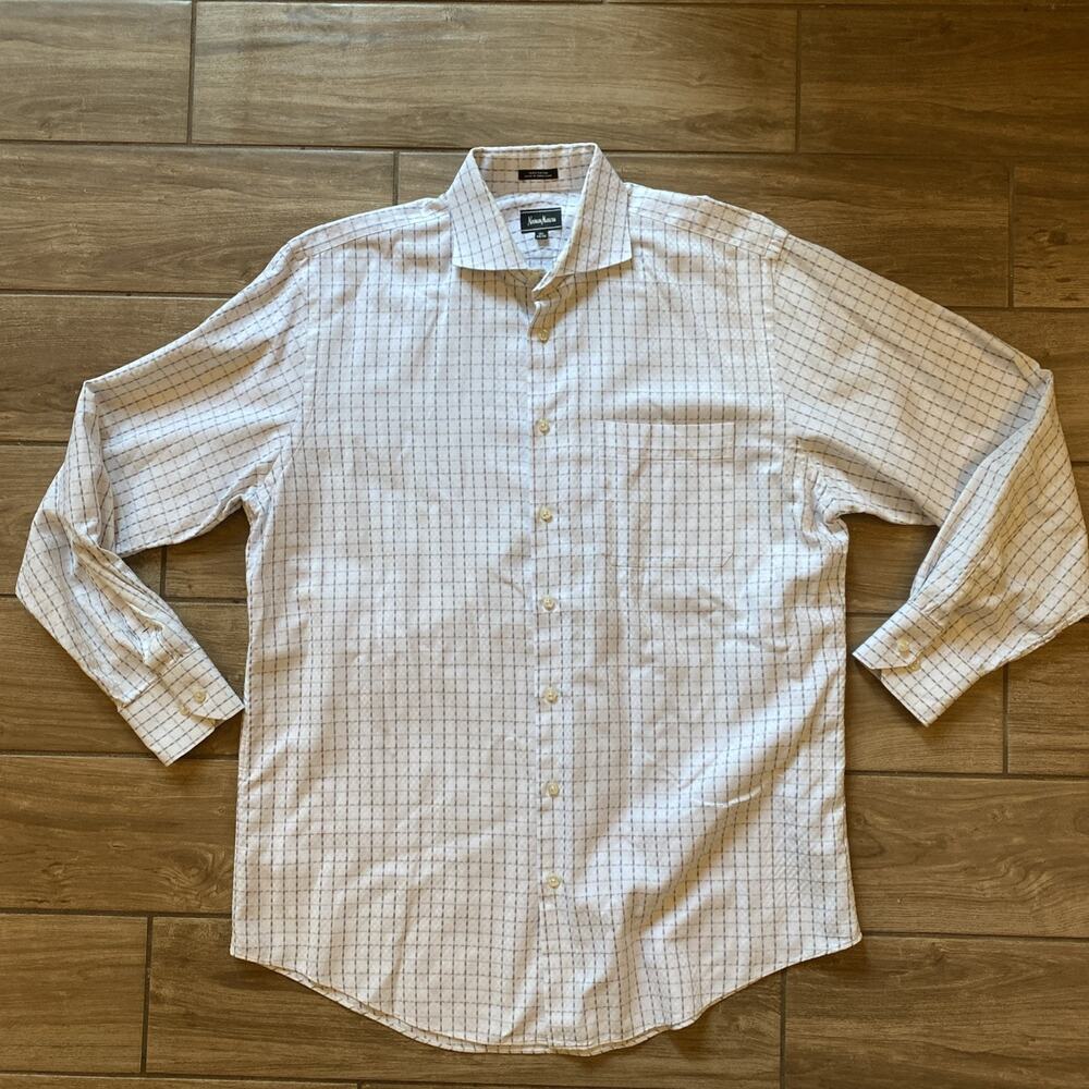 Vintage Neiman Marcus Long Sleeve Button Shirt Long Sleeve 16.5 34/35 Hong Kong